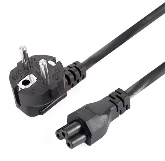 Câble d'Alimentation Secteur Trèfle C5 (Mickey Mouse) – Câble PC Portable / Chargeur (Prise Schuko / UE)