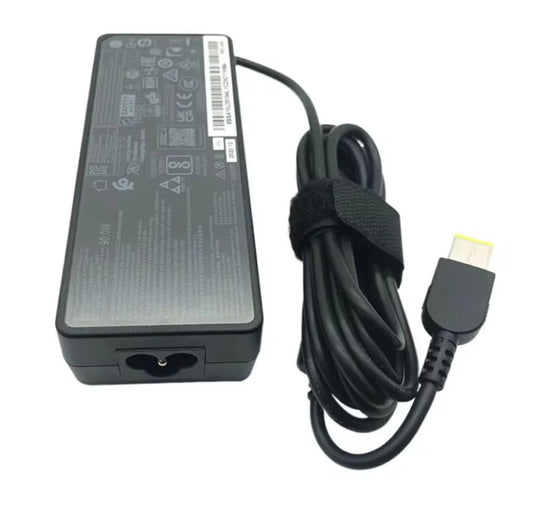 Chargeur PC Portable Lenovo USB65W Embout Rectangulaire Jaune (Slim Tip) – Adaptateur Secteur Lenovo ThinkPad / IdeaPad (20V - 4.5A)