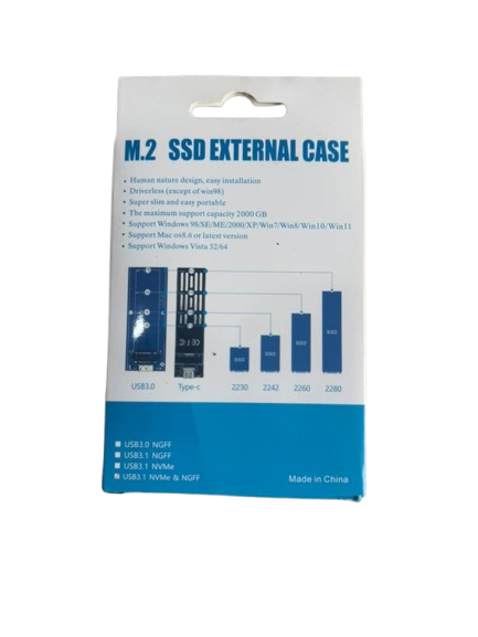 Boîtier M2 SSD NVMe - USB 3.2 Type-C Haute Vitesse Externe PORTABLE