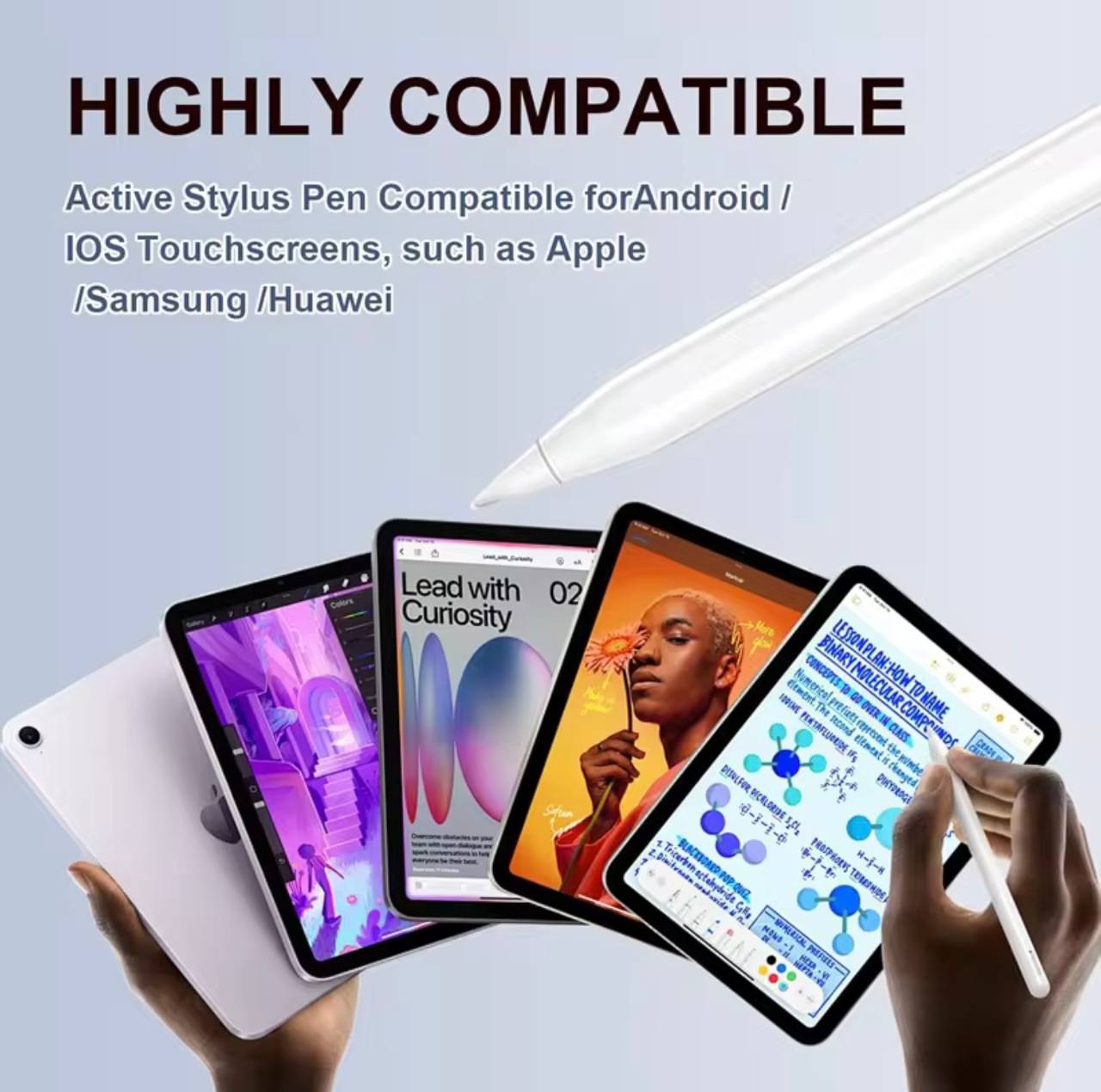 Stylet Universel Tactile Rechargeable - Pour diPad, Tablette Android & Windows (iPhone, Samsung, Huawei, Xiaomi)