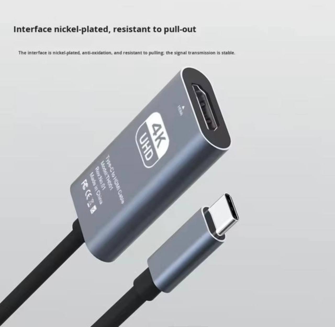 Adaptateur USB-C vers HDMI 4K 30Hz - Type-C vers HDTV Ultra HD