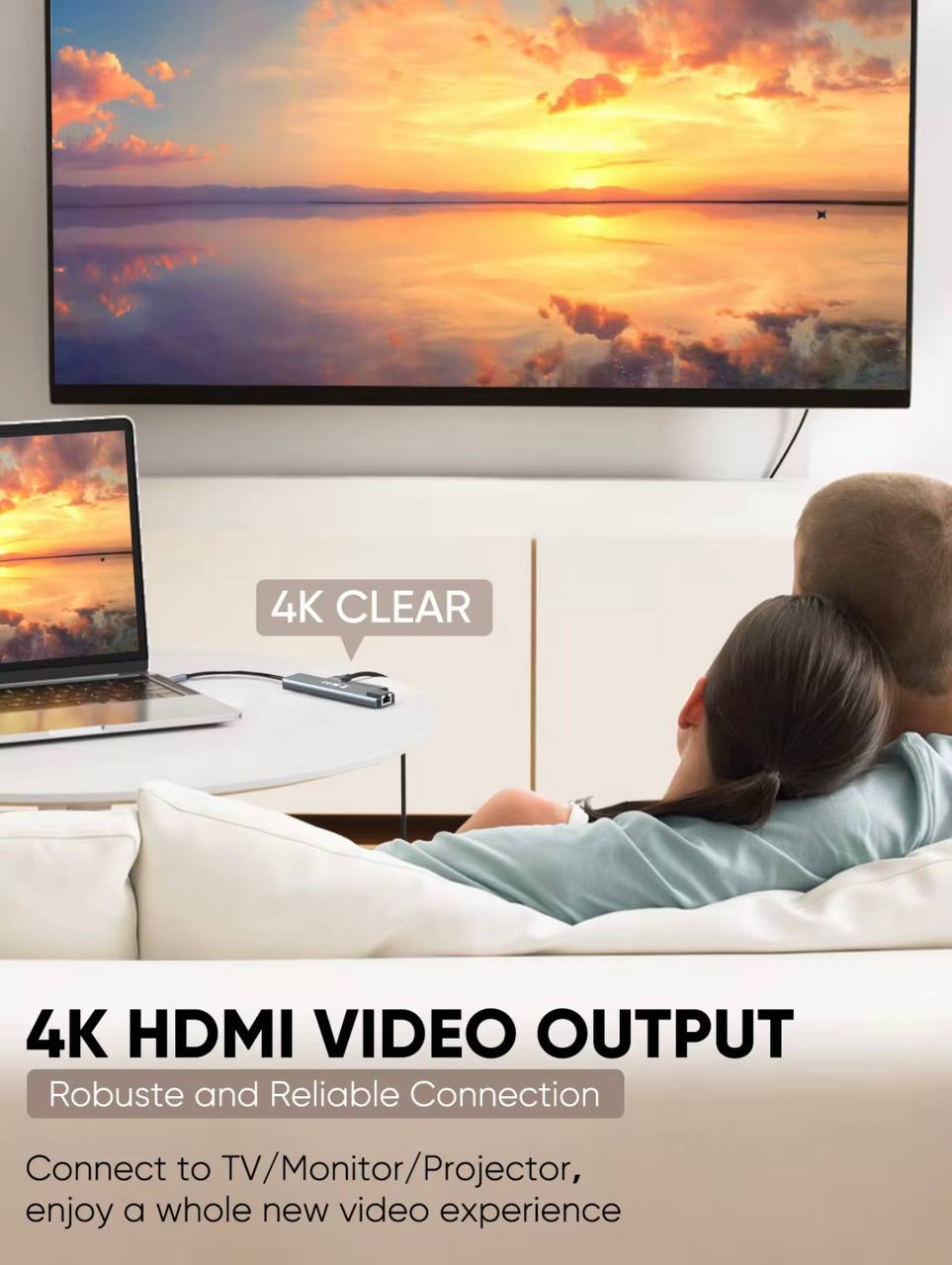 Adaptateur 8 en 1 hub USB-C type c
