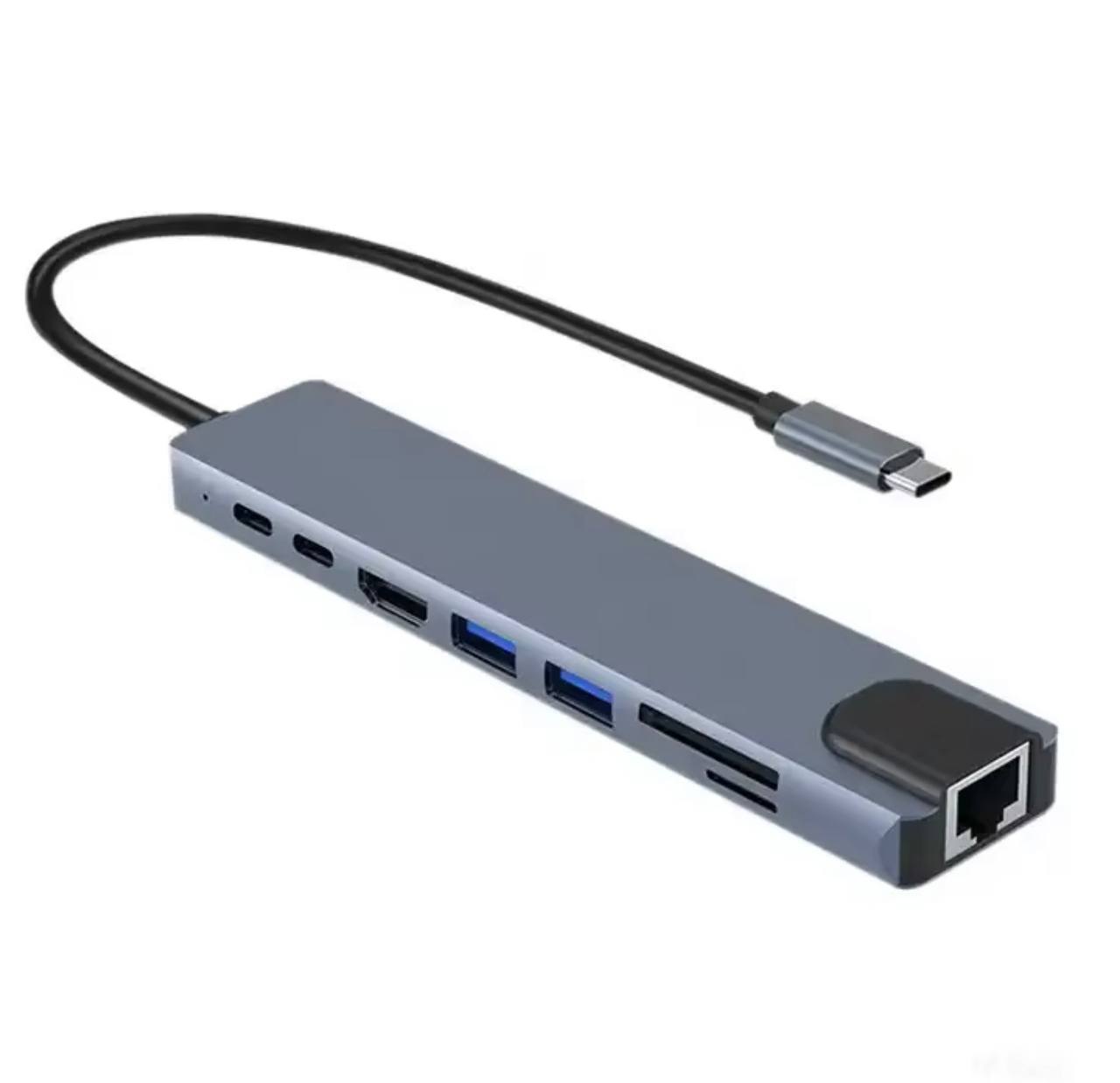 Adaptateur 8 en 1 hub USB-C type c